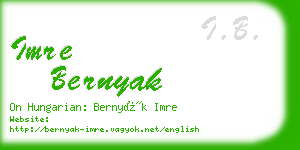 imre bernyak business card